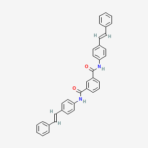 molecular formula C36H28N2O2 B5918310 1-N,3-N-bis[4-[(E)-2-phenylethenyl]phenyl]benzene-1,3-dicarboxamide 