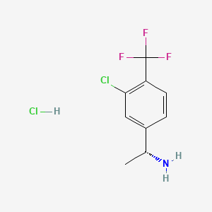molecular formula C9H10Cl2F3N B591833 (R)-1-(3-Chloro-4-(trifluoromethyl)phenyl)ethanamine hydrochloride CAS No. 1810074-87-3