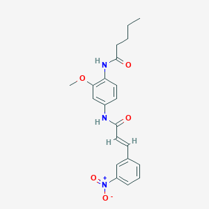 N-[3-methoxy-4-(pentanoylamino)phenyl]-3-(3-nitrophenyl)acrylamide