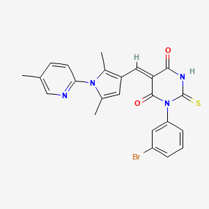 molecular formula C23H19BrN4O2S B5918350 (5Z)-1-(3-bromophenyl)-5-{[2,5-dimethyl-1-(5-methylpyridin-2-yl)-1H-pyrrol-3-yl]methylidene}-2-thioxodihydropyrimidine-4,6(1H,5H)-dione 