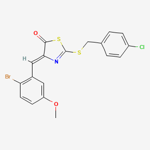 4-(2-bromo-5-methoxybenzylidene)-2-[(4-chlorobenzyl)thio]-1,3-thiazol-5(4H)-one