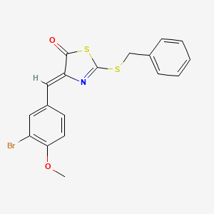 molecular formula C18H14BrNO2S2 B5918359 2-(benzylthio)-4-(3-bromo-4-methoxybenzylidene)-1,3-thiazol-5(4H)-one 