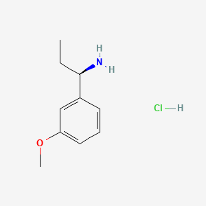 molecular formula C10H16ClNO B591836 (R)-1-(3-Methoxyphenyl)propan-1-amine hydrochloride CAS No. 856562-95-3
