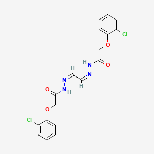 molecular formula C18H16Cl2N4O4 B5918363 2-(2-chlorophenoxy)-N-[(Z)-[(2Z)-2-[[2-(2-chlorophenoxy)acetyl]hydrazinylidene]ethylidene]amino]acetamide 