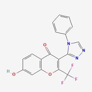 7-hydroxy-3-(4-phenyl-4H-1,2,4-triazol-3-yl)-2-(trifluoromethyl)-4H-chromen-4-one