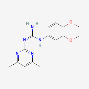 N-(2,3-dihydro-1,4-benzodioxin-6-yl)-N'-(4,6-dimethyl-2-pyrimidinyl)guanidine