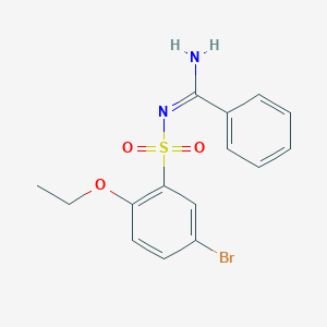 molecular formula C15H15BrN2O3S B5918394 N'-(5-bromo-2-ethoxyphenyl)sulfonylbenzenecarboximidamide 