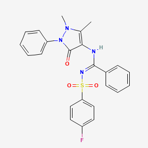 N-(1,5-dimethyl-3-oxo-2-phenyl-2,3-dihydro-1H-pyrazol-4-yl)-N'-[(4-fluorophenyl)sulfonyl]benzenecarboximidamide