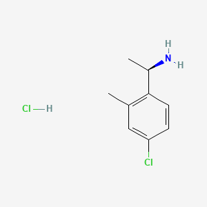 molecular formula C9H13Cl2N B591843 (R)-1-(4-氯-2-甲基苯基)乙胺盐酸盐 CAS No. 1213041-18-9