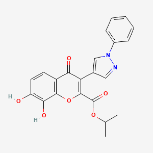 Propan-2-yl 7,8-dihydroxy-4-oxo-3-(1-phenylpyrazol-4-yl)chromene-2-carboxylate