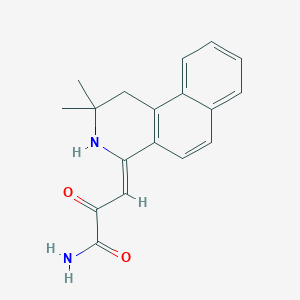 molecular formula C18H18N2O2 B5918466 3-(2,2-二甲基-2,3-二氢苯并[f]异喹啉-4(1H)-亚甲基)-2-氧代丙酰胺 