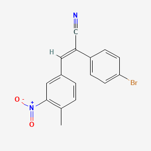 (2E)-2-(4-bromophenyl)-3-(4-methyl-3-nitrophenyl)prop-2-enenitrile