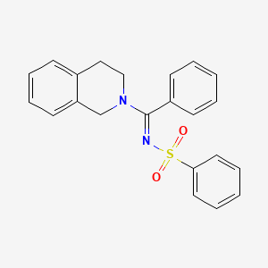 (NE)-N-[3,4-dihydro-1H-isoquinolin-2-yl(phenyl)methylidene]benzenesulfonamide