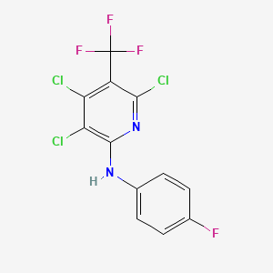 3,4,6-trichloro-N-(4-fluorophenyl)-5-(trifluoromethyl)pyridin-2-amine