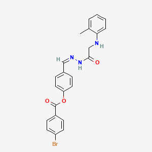 [4-[(Z)-[[2-(2-methylanilino)acetyl]hydrazinylidene]methyl]phenyl] 4-bromobenzoate