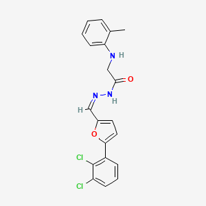 N-[(Z)-[5-(2,3-dichlorophenyl)furan-2-yl]methylideneamino]-2-(2-methylanilino)acetamide