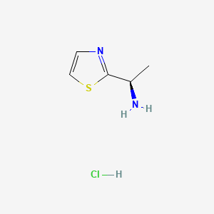 molecular formula C5H9ClN2S B591860 (R)-1-(thiazol-2-yl)ethanamine hydrochloride CAS No. 1427063-33-9