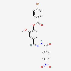 [2-methoxy-4-[(Z)-[(4-nitrobenzoyl)hydrazinylidene]methyl]phenyl] 4-bromobenzoate