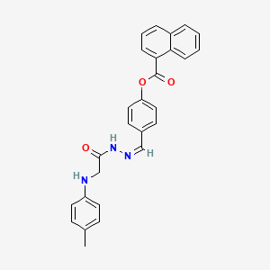 [4-[(Z)-[[2-(4-methylanilino)acetyl]hydrazinylidene]methyl]phenyl] naphthalene-1-carboxylate