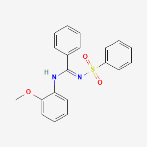 N-[(E)-(2-methoxyanilino)(phenyl)methylidene]benzenesulfonamide