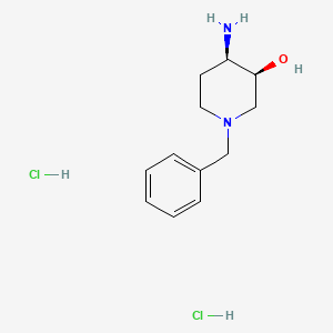 molecular formula C12H20Cl2N2O B591863 cis-4-Amino-1-benzylpiperidin-3-OL dihydrochloride CAS No. 133341-84-1