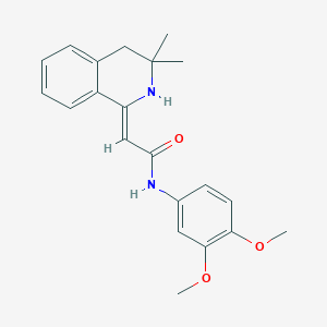 (2Z)-N-(3,4-dimethoxyphenyl)-2-(3,3-dimethyl-2,4-dihydroisoquinolin-1-ylidene)acetamide