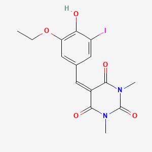 5-[(3-ETHOXY-4-HYDROXY-5-IODOPHENYL)METHYLENE]-1,3-DIMETHYL-2,4,6(1H,3H,5H)-PYRIMIDINETRIONE