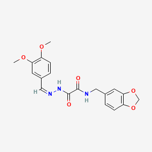 N-(1,3-benzodioxol-5-ylmethyl)-N'-[(Z)-(3,4-dimethoxyphenyl)methylideneamino]oxamide