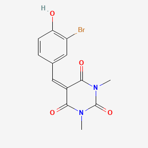 5-(3-bromo-4-hydroxybenzylidene)-1,3-dimethylpyrimidine-2,4,6(1H,3H,5H)-trione