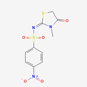 (NE)-N-(3-methyl-4-oxo-1,3-thiazolidin-2-ylidene)-4-nitrobenzenesulfonamide