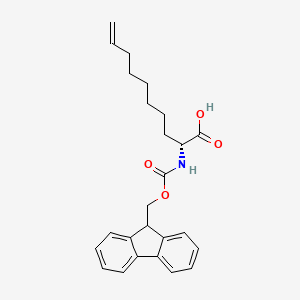 molecular formula C25H29NO4 B591873 (R)-2-((((9H-芴-9-基)甲氧羰基)氨基)癸-9-烯酸 CAS No. 1191429-20-5