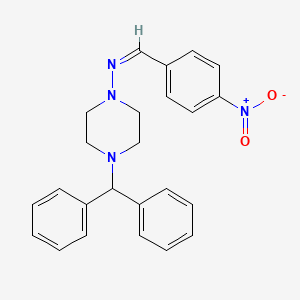 (Z)-N-(4-benzhydrylpiperazin-1-yl)-1-(4-nitrophenyl)methanimine