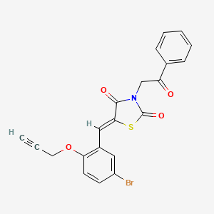 5-[5-bromo-2-(2-propyn-1-yloxy)benzylidene]-3-(2-oxo-2-phenylethyl)-1,3-thiazolidine-2,4-dione