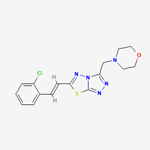 6-[2-(2-chlorophenyl)vinyl]-3-(4-morpholinylmethyl)[1,2,4]triazolo[3,4-b][1,3,4]thiadiazole