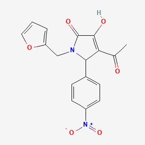 4-acetyl-1-(2-furylmethyl)-3-hydroxy-5-(4-nitrophenyl)-1,5-dihydro-2H-pyrrol-2-one