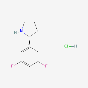 molecular formula C10H12ClF2N B591881 (r)-2-(3,5-二氟苯基)吡咯烷盐酸盐 CAS No. 1443538-50-8