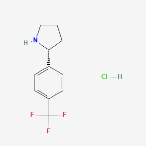 molecular formula C11H13ClF3N B591883 (r)-2-(4-(三氟甲基)苯基)吡咯烷盐酸盐 CAS No. 1391407-62-7