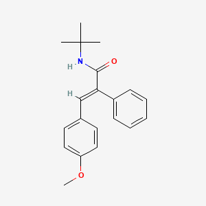 (E)-N-tert-butyl-3-(4-methoxyphenyl)-2-phenylprop-2-enamide