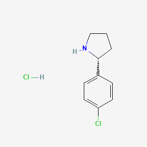 molecular formula C10H13Cl2N B591884 (r)-2-(4-氯苯基)吡咯烷盐酸盐 CAS No. 1228560-90-4