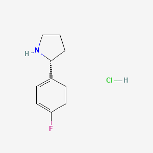 molecular formula C10H13ClFN B591885 (R)-2-(4-氟苯基)吡咯烷盐酸盐 CAS No. 1381928-30-8