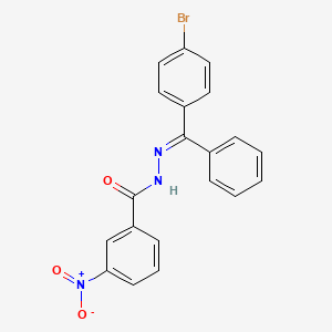 N-[(E)-[(4-bromophenyl)-phenylmethylidene]amino]-3-nitrobenzamide