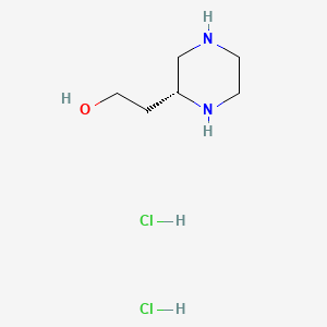molecular formula C6H16Cl2N2O B591888 (R)-2-(piperazin-2-yl)ethanol dihydrochloride CAS No. 1565818-62-3