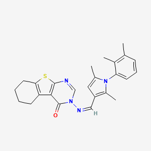 3-({[1-(2,3-dimethylphenyl)-2,5-dimethyl-1H-pyrrol-3-yl]methylene}amino)-5,6,7,8-tetrahydro[1]benzothieno[2,3-d]pyrimidin-4(3H)-one