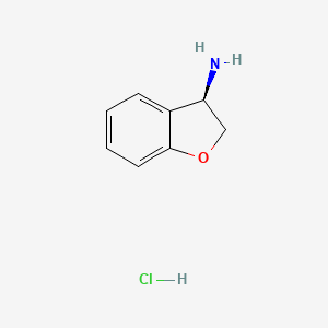 molecular formula C8H10ClNO B591890 (R)-2,3-Dihydrobenzofuran-3-amine hydrochloride CAS No. 1810074-72-6