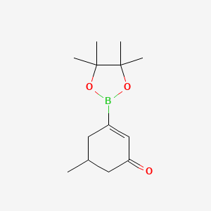 molecular formula C13H21BO3 B591891 5-甲基-3-(4,4,5,5-四甲基-1,3,2-二氧杂硼环-2-基)环己-2-烯-1-酮 CAS No. 1187055-94-2