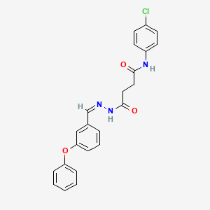 N-(4-chlorophenyl)-4-oxo-4-[2-(3-phenoxybenzylidene)hydrazino]butanamide