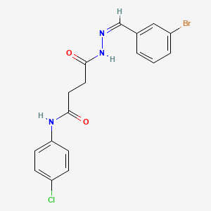 N'-[(Z)-(3-bromophenyl)methylideneamino]-N-(4-chlorophenyl)butanediamide