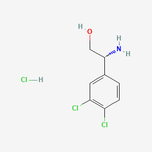 molecular formula C8H10Cl3NO B591893 (R)-2-Amino-2-(3,4-dichlorophenyl)ethanol hydrochloride CAS No. 1810074-84-0