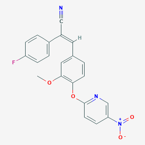 2-(4-fluorophenyl)-3-{3-methoxy-4-[(5-nitro-2-pyridinyl)oxy]phenyl}acrylonitrile