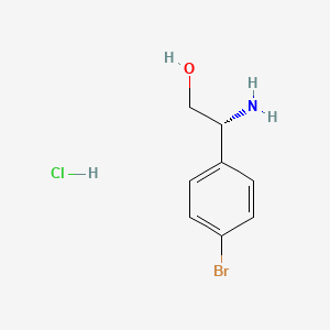 molecular formula C8H11BrClNO B591898 (R)-2-Amino-2-(4-bromophenyl)ethanol hydrochloride CAS No. 1916569-82-8